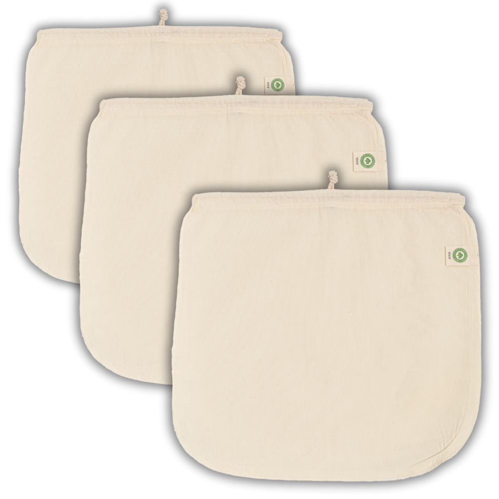 Organic Cotton Cheesecloth Bags - Nut Milk Straining Bags - Filtration Bags