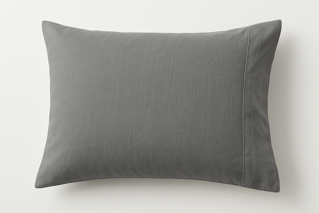 gray pillowcase