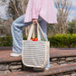 Canvas Grocery Tote Bags with Compartments