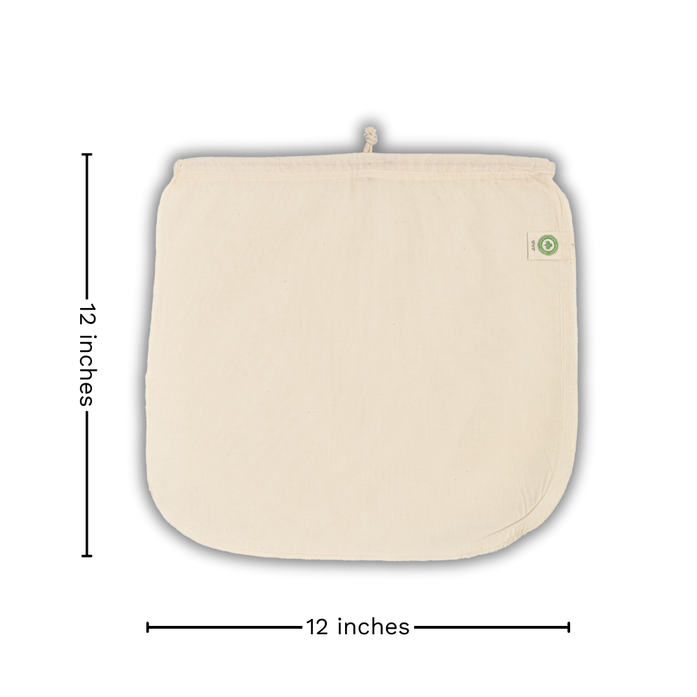 Organic Cotton Cheesecloth Bags - Nut Milk Straining Bags - Filtration Bags