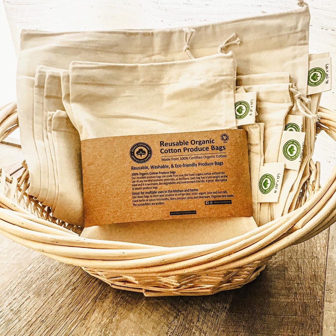 Reusable Organic Cotton Produce Bags